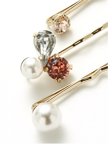 3ビジューヘアピンセット