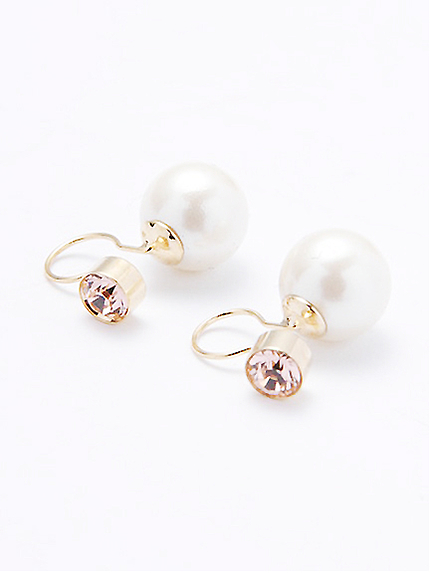 パール&ストーンイヤークリップ