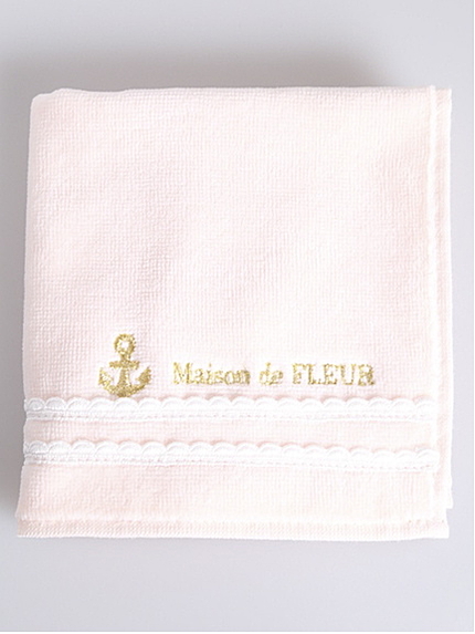 ウェーブ&アンカータオルハンカチ