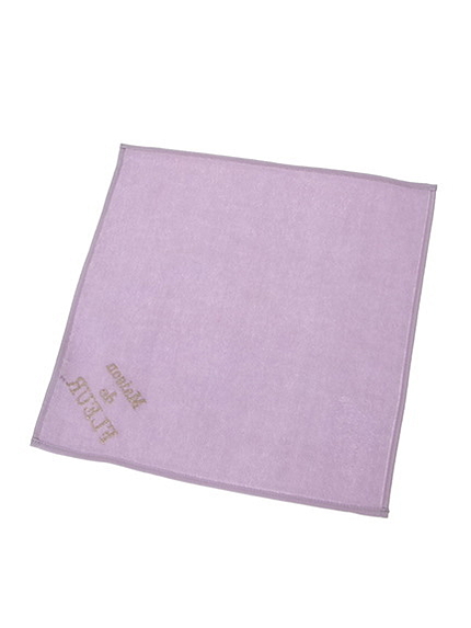 ロゴ&パール釦タオルハンカチ