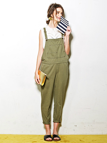 ツイルルーズサロペット