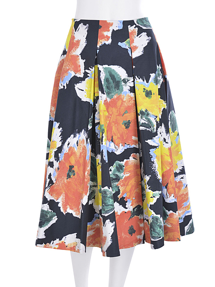 Summer flower ミモレスカート