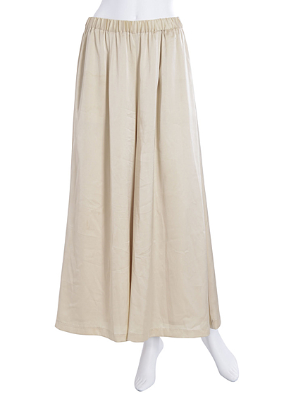 サテンワイドパンツ