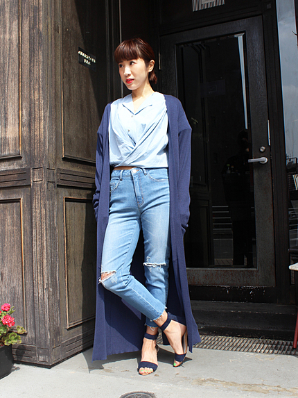 Wavingロングカーディガン