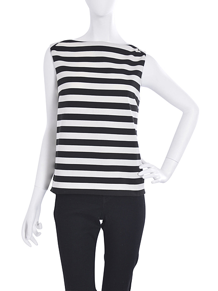 Wideボーダーボートネックタンク