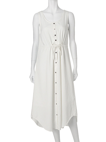 【BIJ】 ダンガリードロストロングワンピース（オフ）