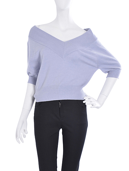 【W】オフショルニットトップス