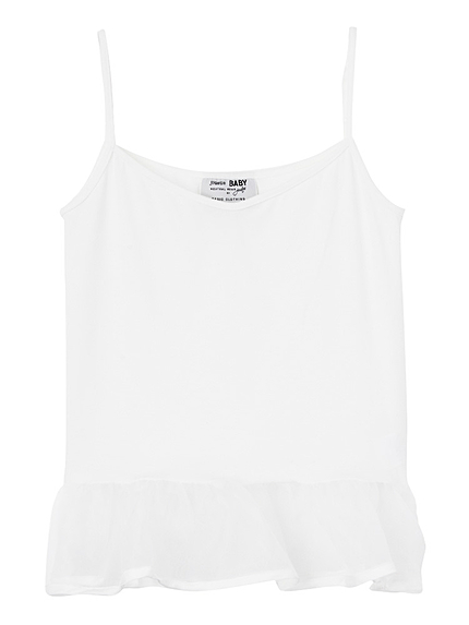 オーガンジーぺプラムキャミ