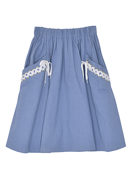 レースUPミディスカート