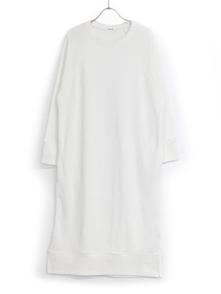 クルーネックロングスウェットワンピース