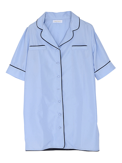 パイピングパジャマシャツ