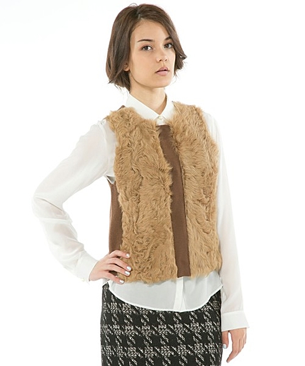 ニットコンビファーベスト