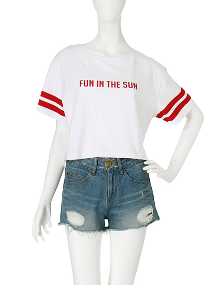 【R】ラインロゴショートトップス