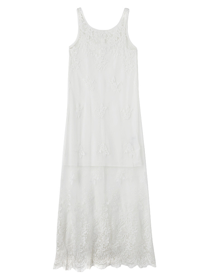 レースレイヤーマキシワンピース