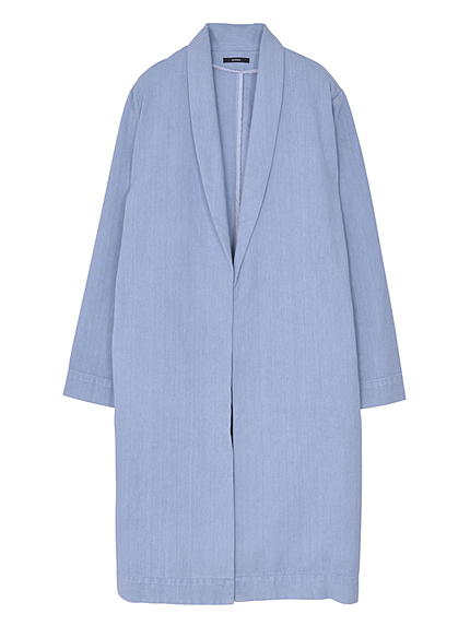 DENIMロングガウンコート