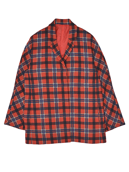 Jacquard print check W ジャケット