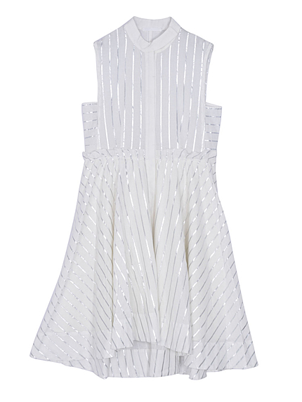 【TC】スタンドネックアシメシャツワンピース【2015夏新作】