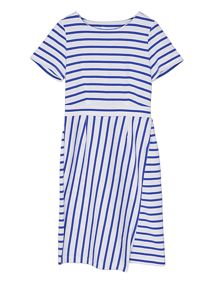 【TC】カットボーダーラップワンピース【2015夏新作】