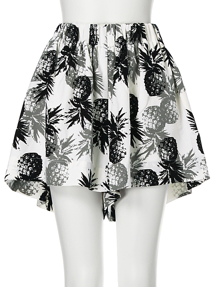 【MODE】ananas柄キュロットパンツ