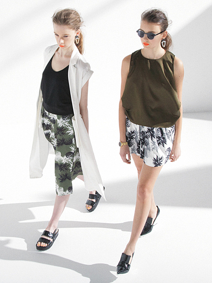 【MODE】ananas柄ガウチョパンツ