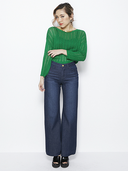 デニムワイドパンツ