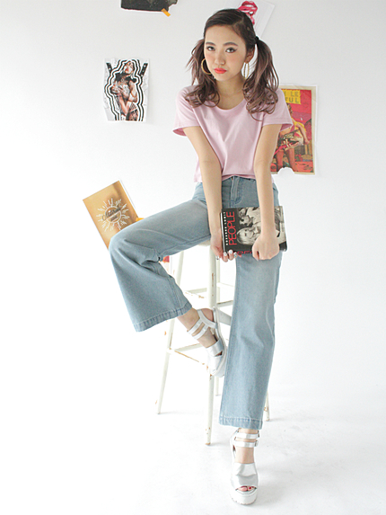 デニムワイドパンツ