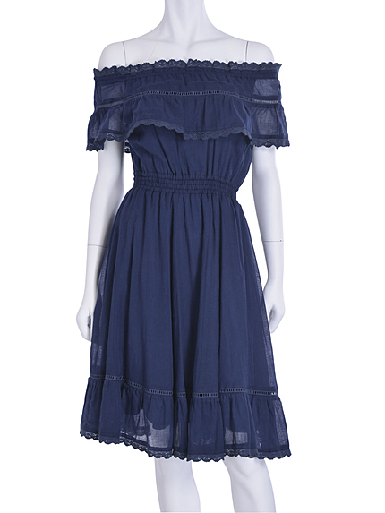 【DUO】 コットンオフショルフレアワンピース