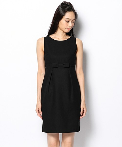 ウールリボンベルトワンピース