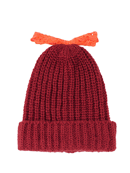 【casselini】ニットレースキャップ　OR