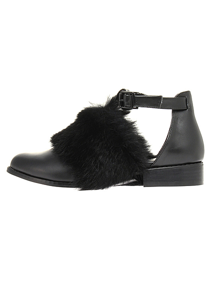 fur BELT SHOES