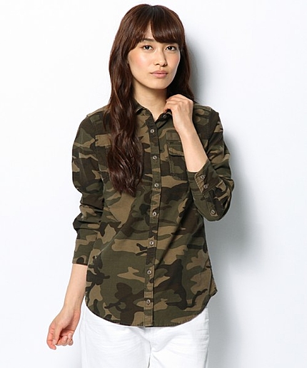 １６／１０ヨコムラバックサテンミリタリーシャツ