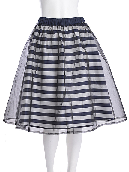 【TC】リバーシブルチュールスカート ネイビー【2015春新作】