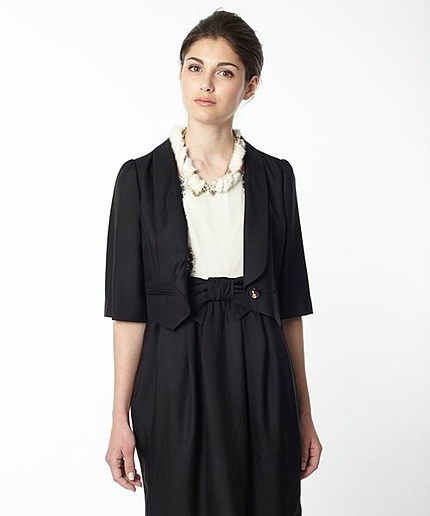 バックサテンショートジャケット