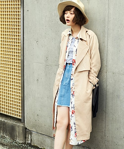 WEGO/ドレープトレンチコート