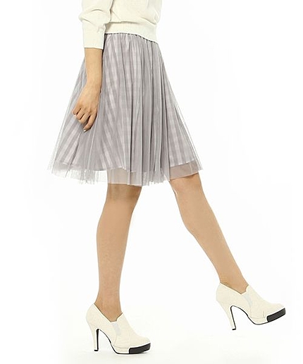 チェック/チュールスカート