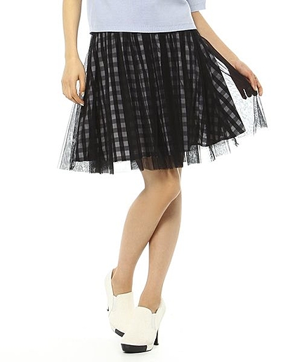 チェック/チュールスカート