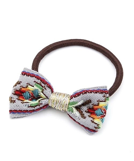 リボン刺繍ヘアゴム