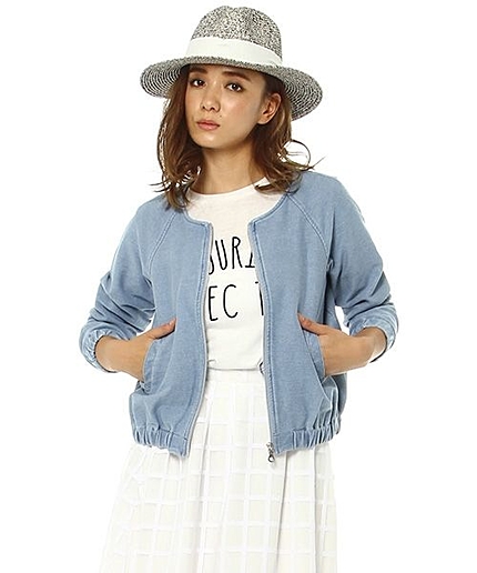 カットデニムブルゾン