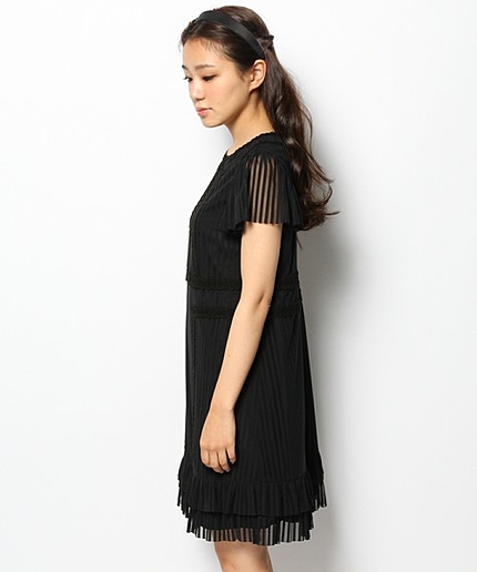 ストライプチュールワンピース