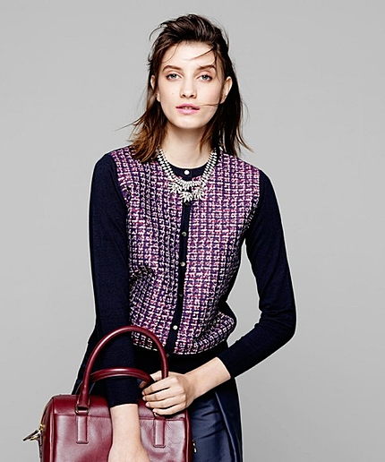 WO/VISクロスコンビカーディガン