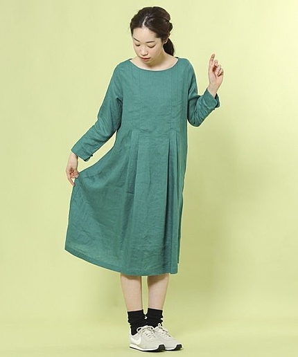 リネンクロスAラインワンピース