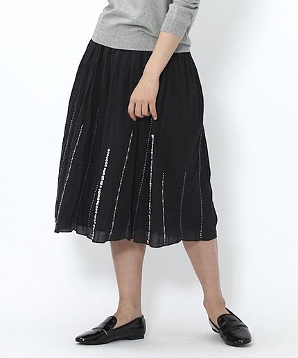 インドドビー刺繍スカート