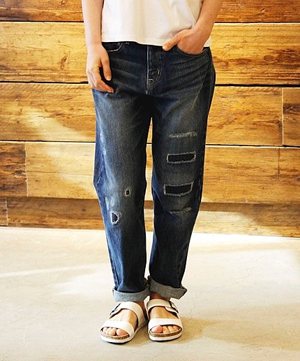 【再入荷】ボーイフレンド加工ツヨパンツ