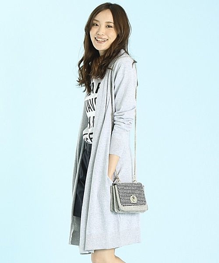 コットンロングカーデ