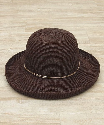 オリジナル ラフィアツバ広ハット
