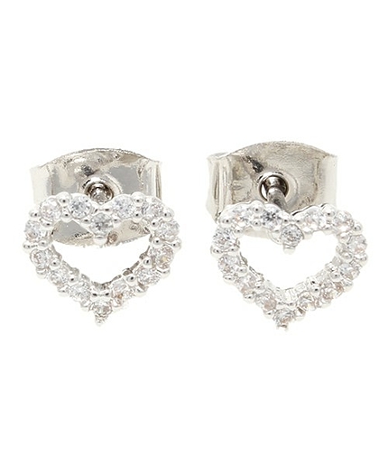 ストーンオープンハートピアス