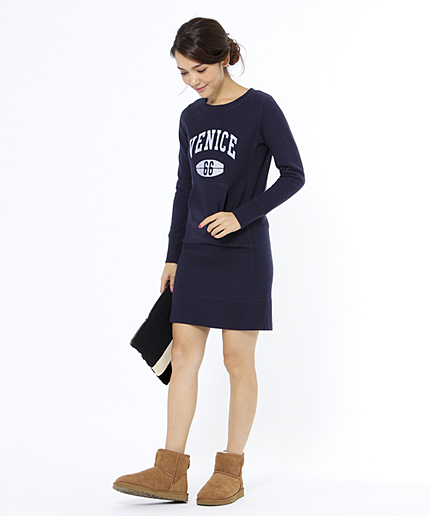 ロゴスウェットワンピース