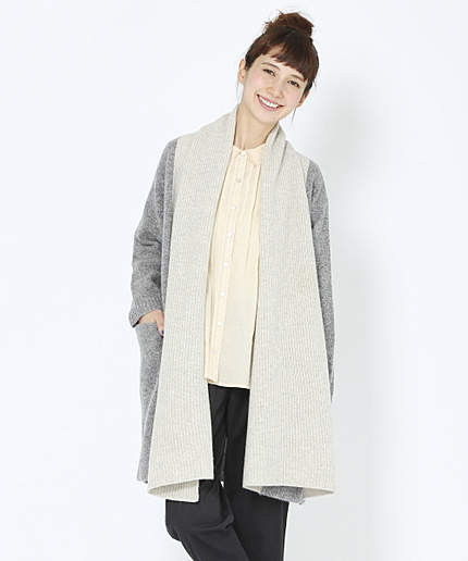 [OUTLET]ラムウール圧縮ロングガウン