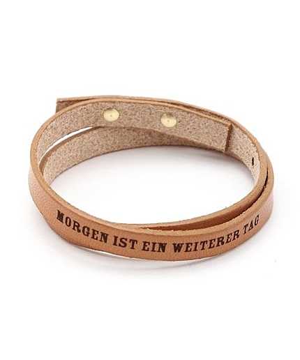 オリジナル ロゴ入りレザーブレス