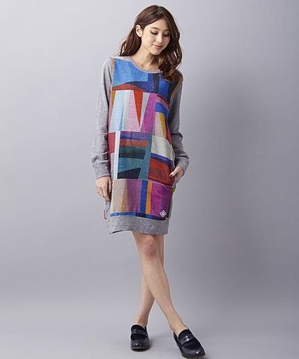 カラーシャドウストライプスウェットワンピース(PaulbyPaulSmith）